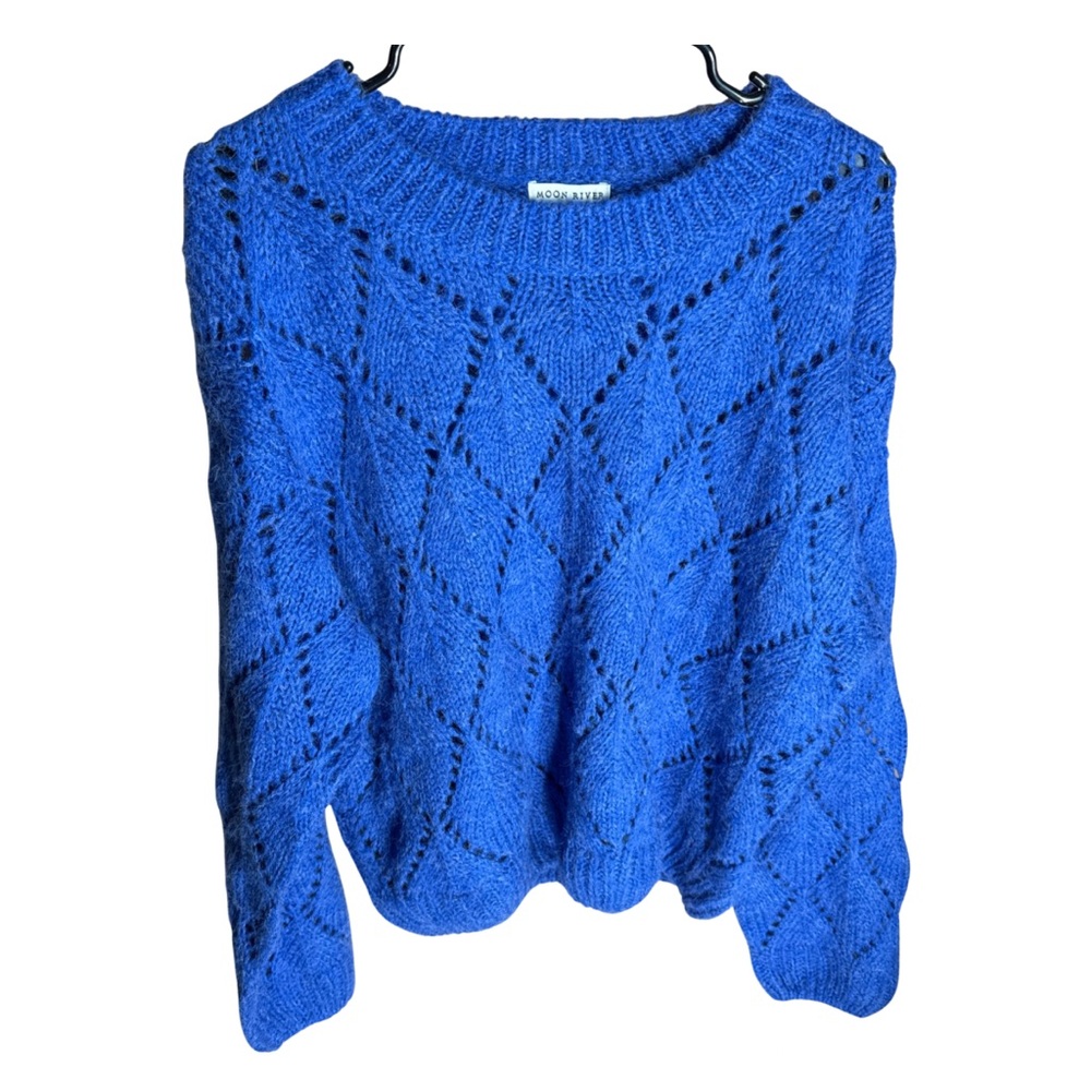 Anthropologie Moon River Periwinkle Knit Sweater  Women’s Large